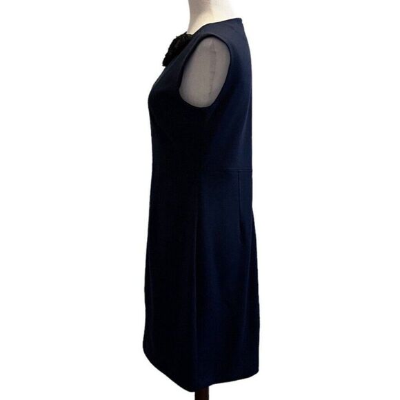 Jessica Howard Sleeveless Navy Blue Sheath Dress Size 8 Business Professional - Picture 2 of 8